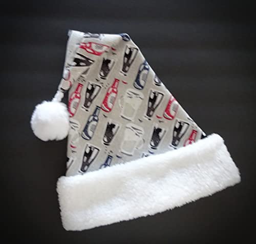 Beer Santa Hat Novelty Christmas Party Adult Headwear