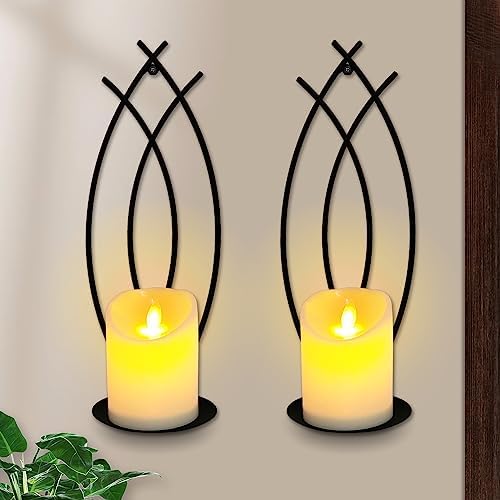 Snail Garden Wall Candle Sconces Holder Set of 2