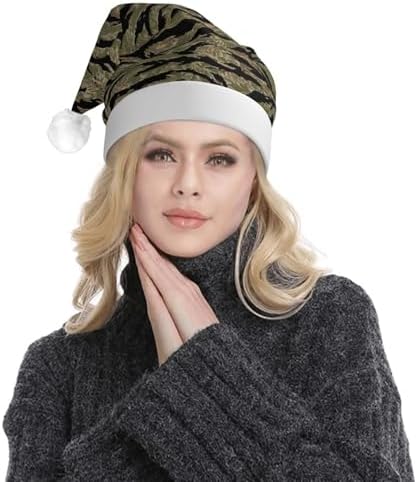 QINZHENG Tiger Stripe Camo Santa Hat with LED Lights