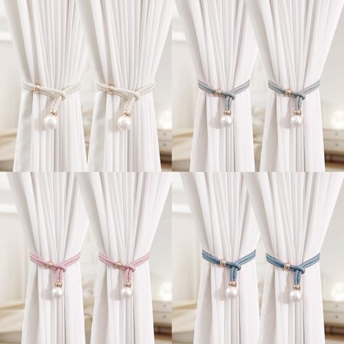 2 Pack Gray Handmade Curtain Tiebacks Holdbacks