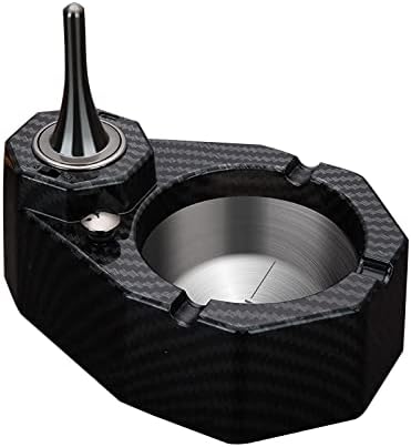 Stainless Steel Cigarette Ash Tray with Refillable Lighter