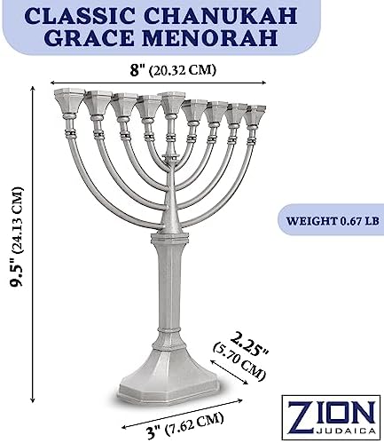 Traditional Classic Hanukkah Menorah 95 Inches Tall