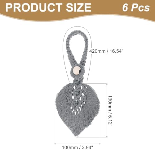 Uxcell 6 Pack Tassel Curtain Tiebacks Gray