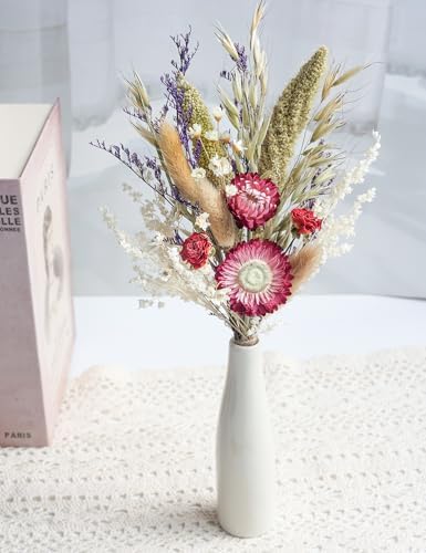Dried Flower Bouquet with Ceramic Vase for Weddings