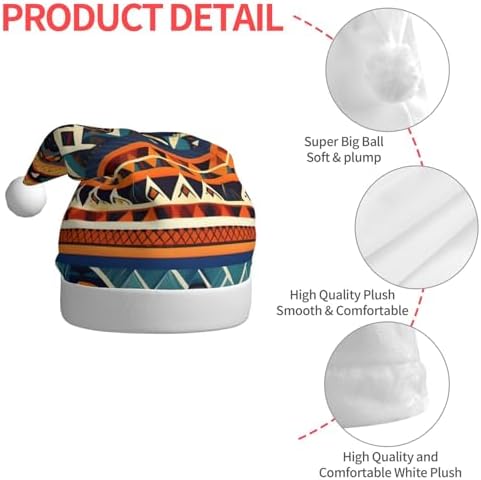 QINZHENG Personalized Santa Hat with African Patterns