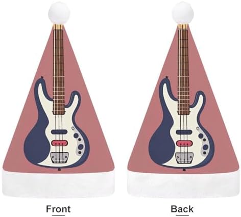 Santa Hat Guitar Bass Music Musical Instruments Christmas Headwear