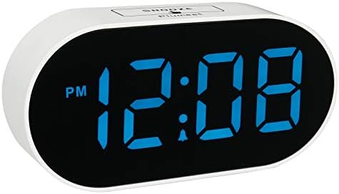 Plumeet Digital Alarm Clock with LED Display and Snooze Function