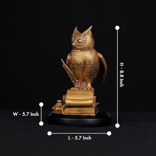 Handmade Owl Statue for Home Decor and Desk