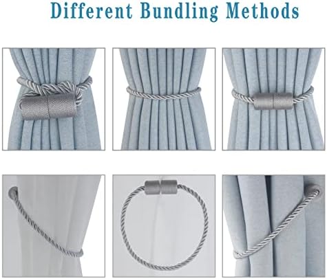 Magnetic Curtain Tiebacks 4 Pack Modern Decorative Holders