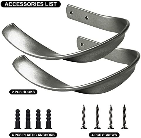 Decorative Curtain Holdbacks Hooks Holders for Drapes Grey