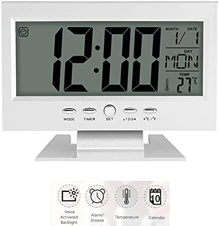 LCD Digital Alarm Clock with Calendar and Temp Display