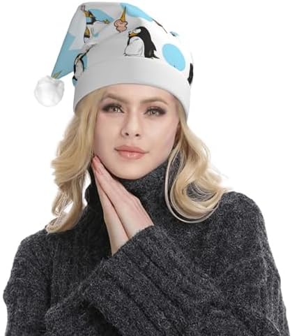 Penguin Balloon Snowflake Christmas Santa Hat Plush Light Up for Adult