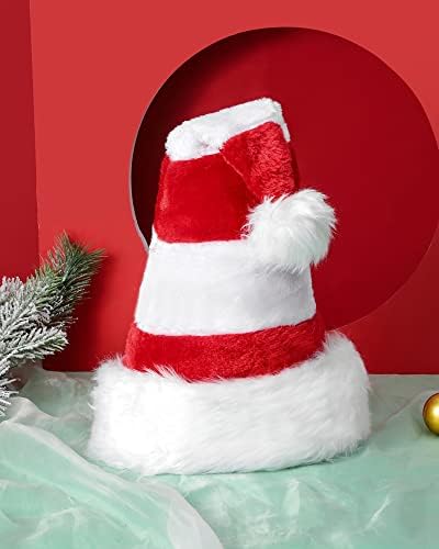 Santa Hat for Adults Christmas Party Plush Headwear