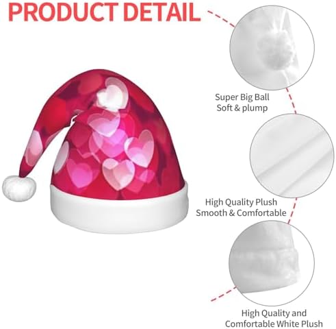 Valentines Love Heart Santa Hat Funny Christmas Headwear