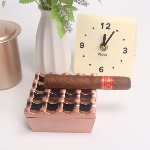 NIWONS Metal Ashtray Windproof for Home Hotel Garden and Desktop Use