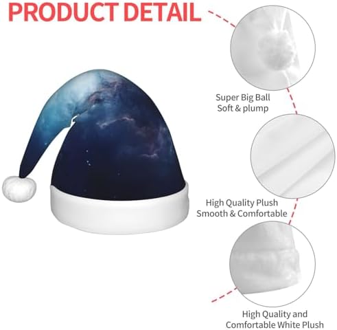 Galaxy Print Christmas Santa Hat Small Size for Party