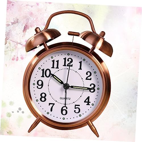 Ciieeo Metallic Silent Luminous Double Bells Alarm Clock Classic Desktop Clock