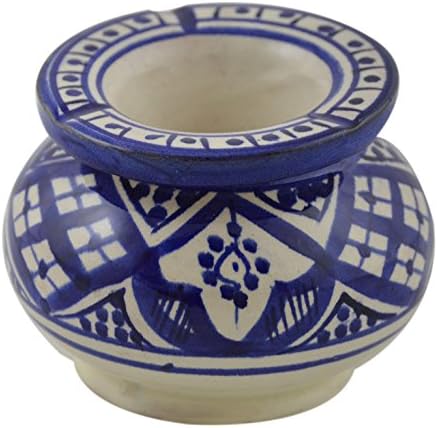 Handmade Moroccan Ceramic Ashtray with Vivid Colors