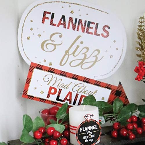 Funny Flannel Fling Before The Ring Photo Booth Props Kit - 10 Piece