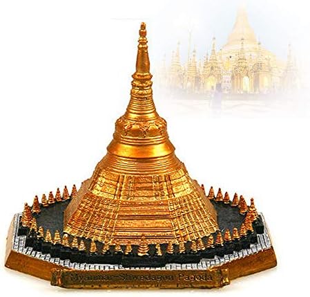 Shwedagon Pagoda Resin Statue Miniature Home Decor