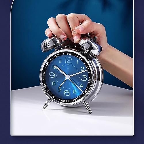 GRFIT 4 Inch Loud Dual Bell Alarm Clock with Backlight