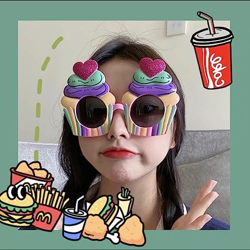Funny Party Sunglasses 9 Pack for Events and Photo Booth