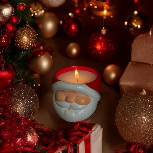 Christmas Santa Candle Holder with Soy Wax Candle