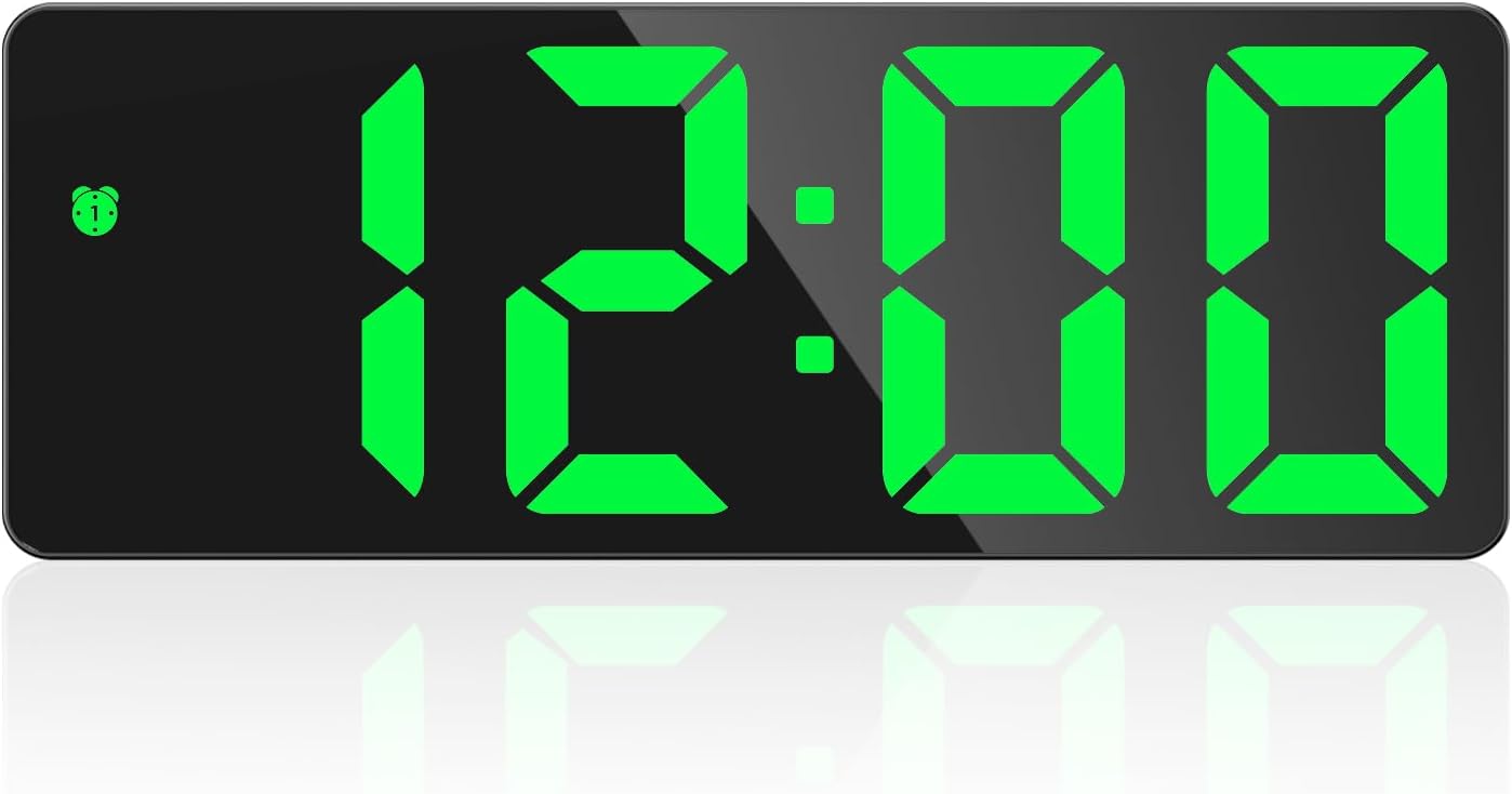 LOFICOPER 65 Inch LED Alarm Clock with Snooze and Brightness Control