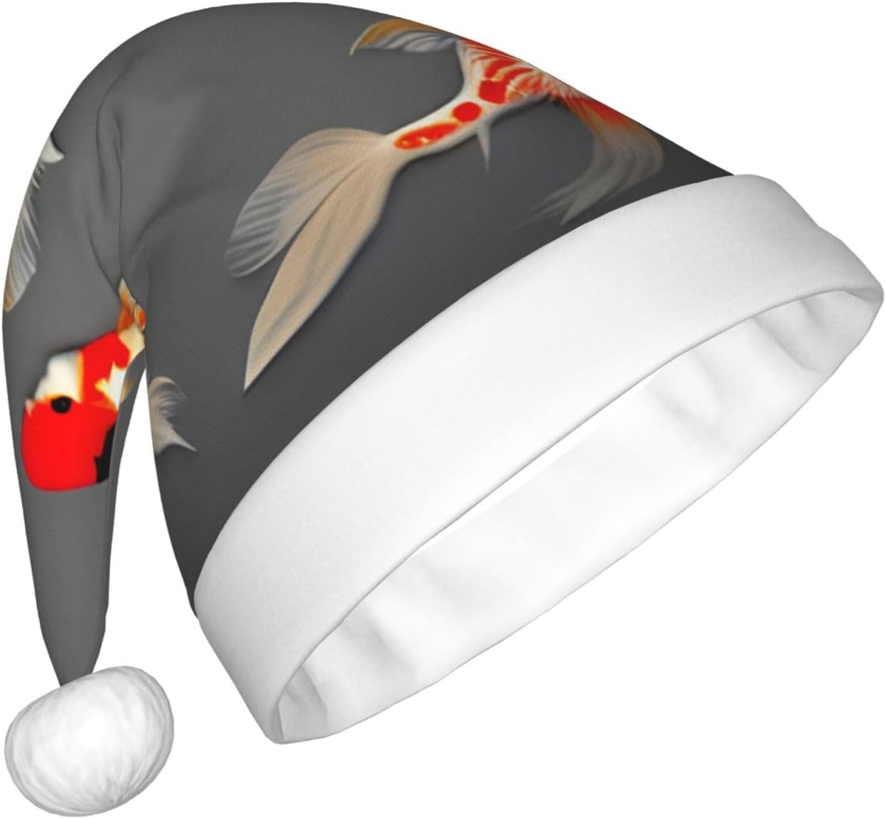 Traditional Koi Carp Spots Santa Hat for Christmas Party Favors