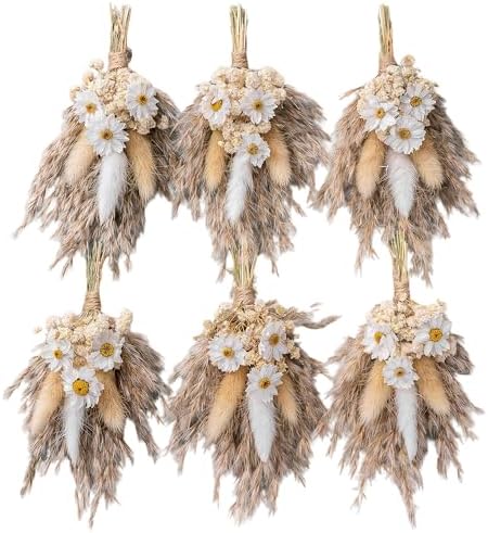 Xins Convey Mini Dried Flower Bouquet Set of 6 Brown