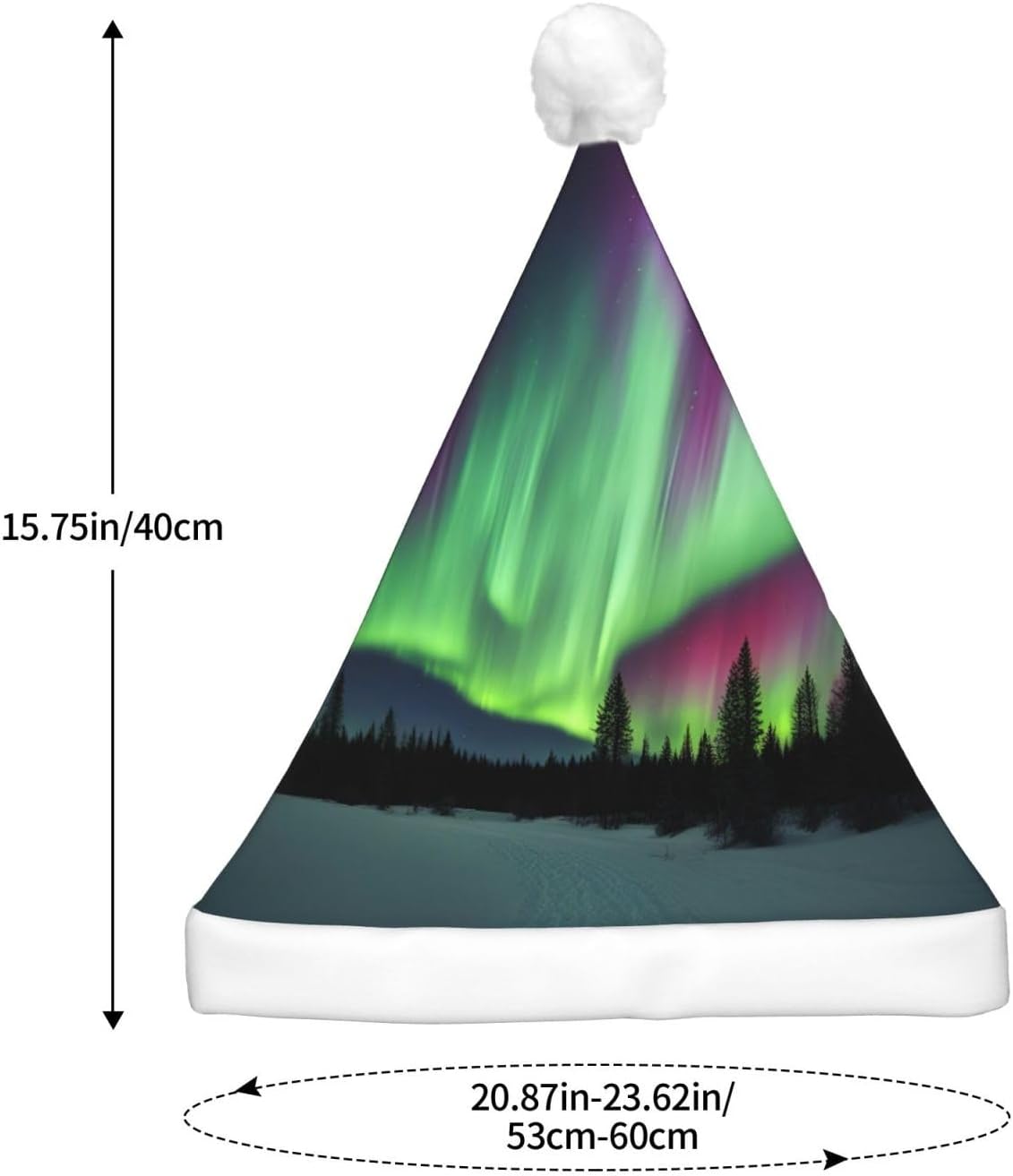 Northern Lights LED Santa Hat for Adults Christmas Party Headwear