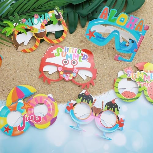 16 Pcs Tropical Beach Party Sunglasses Decor