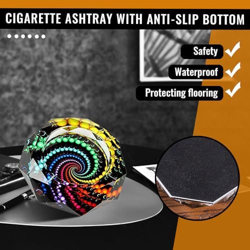 Durable Cigar Ashtray with Circle Design
