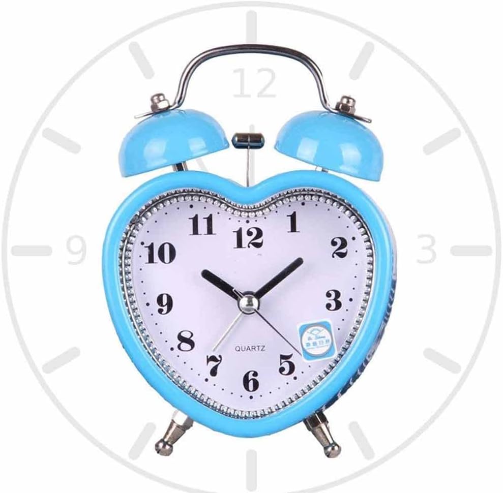 MaGiLL Square Heart-Shaped Alarm Clock with Night Light