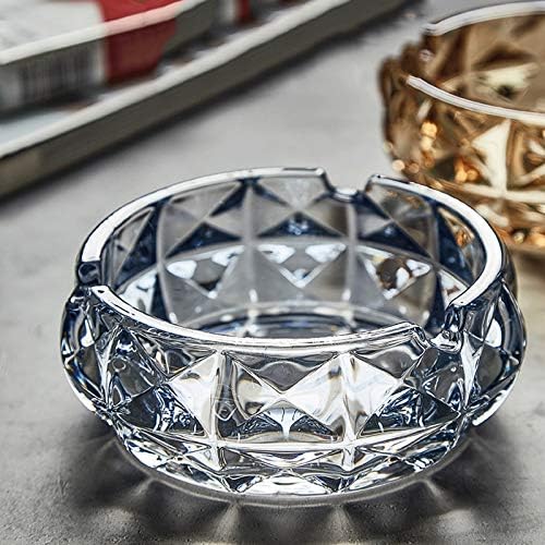 Transparent Crystal Ashtray Without Cover 46 Inch Large Capacity