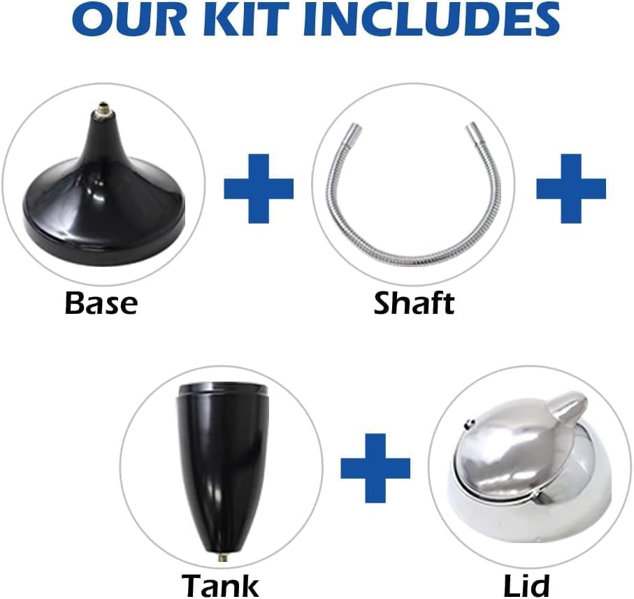 Adjustable Windproof Ashtray with Lid for Outdoor Use