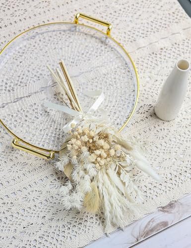 Xins Convey Dried Flowers with Ceramic Vase Set Brown