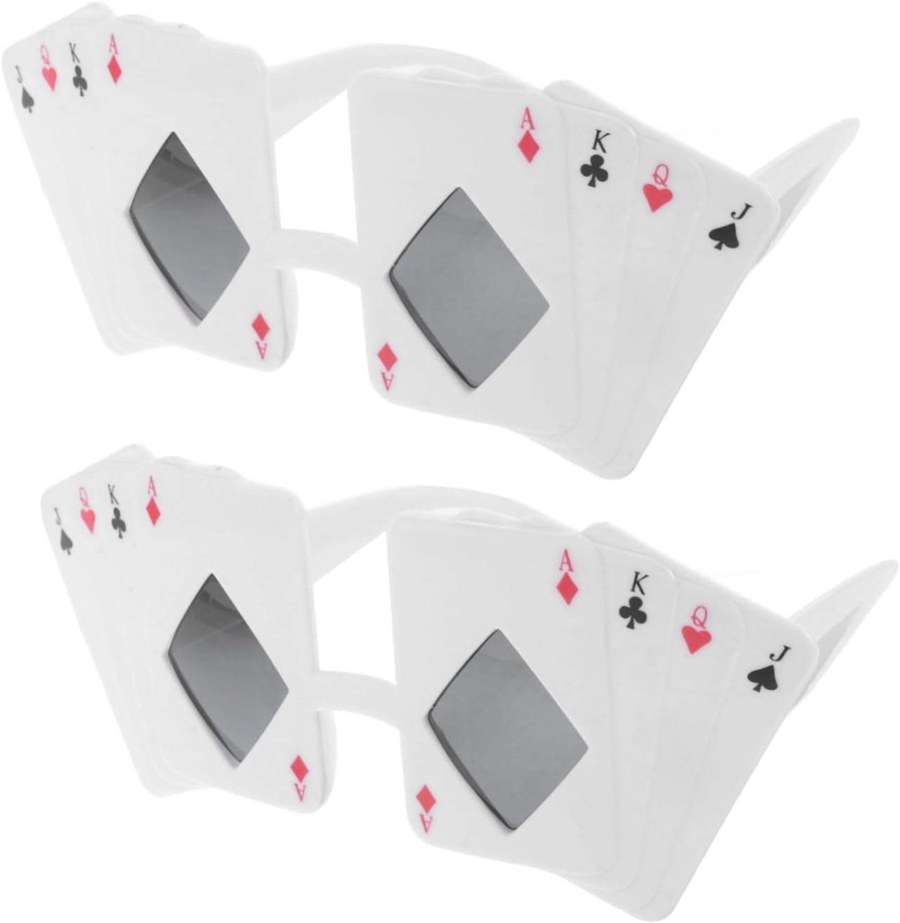 2pcs Poker Themed Sunglasses for Party Fun