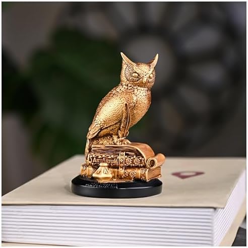 Handmade Owl Statue for Home Decor and Desk