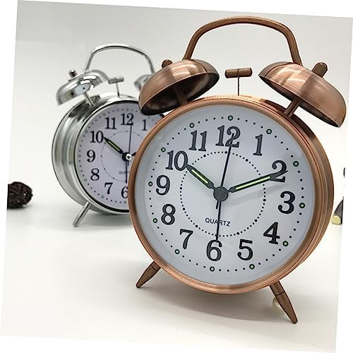 Ciieeo Metallic Silent Luminous Double Bells Alarm Clock Classic Desktop Clock