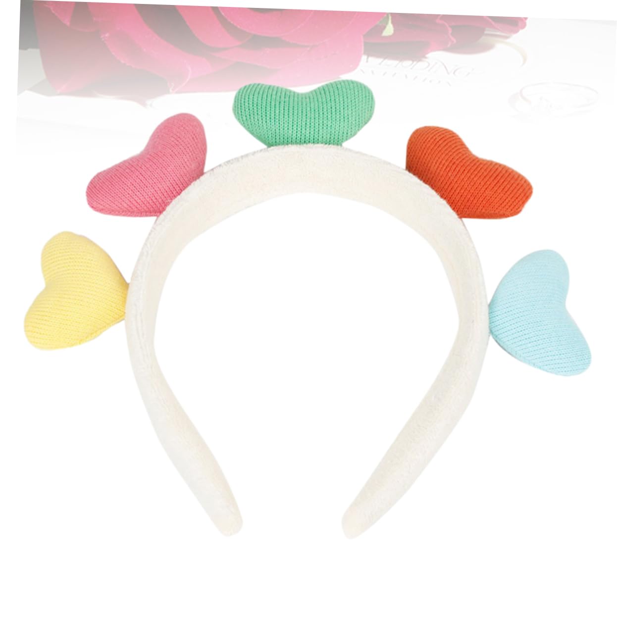 GALPADA Heart-Shaped Hairband Plush Headband for Women