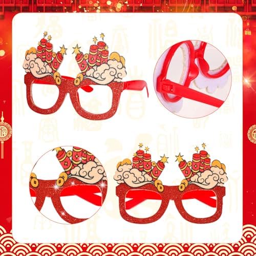 HOWAF 12 Piece Chinese New Year Plastic Glasses Set