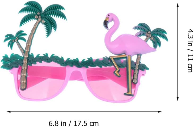 Flamingo Themed Party Sunglasses with Novelty Design