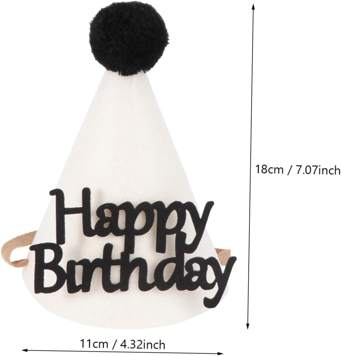 ABOOFAN 1pc Birthday Hat with Letter Decor