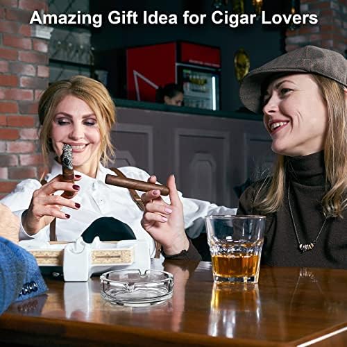 Fabbay Clear Glass Ashtrays Set of 12 for Cigarettes