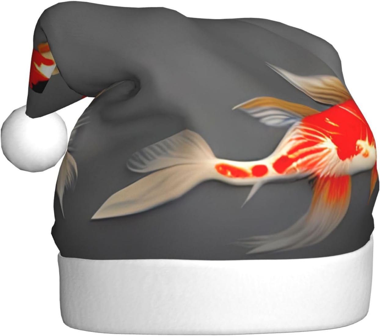Traditional Koi Carp Spots Santa Hat for Christmas Party Favors