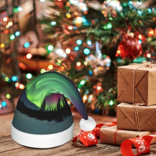 Northern Lights LED Santa Hat for Adults Christmas Party Headwear