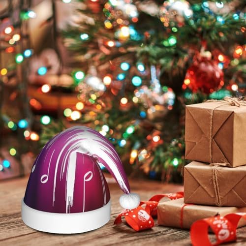 QINZHENG Personalized Santa Hat with Music Notes Design