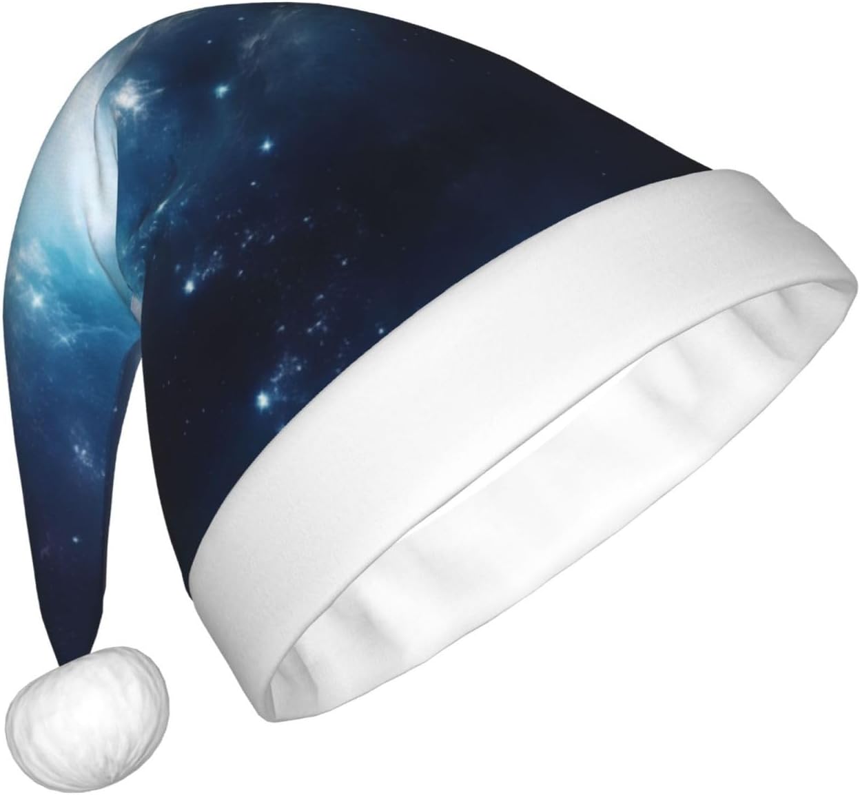 Galaxy Print Christmas Santa Hat Plush Funny for Adults
