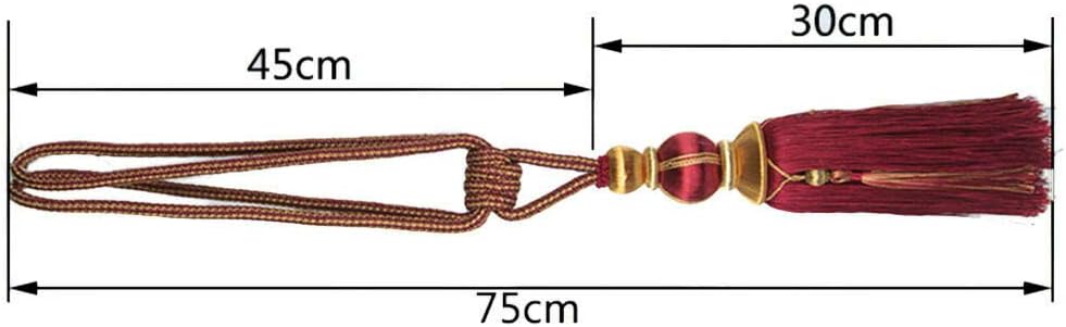 LDFWAY Curtain Tiebacks with Tassels 2 Pack Grey